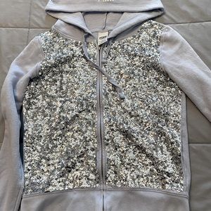 PINK sequin hoodie